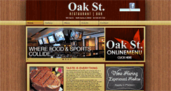 Desktop Screenshot of oakstreetrestaurant.com